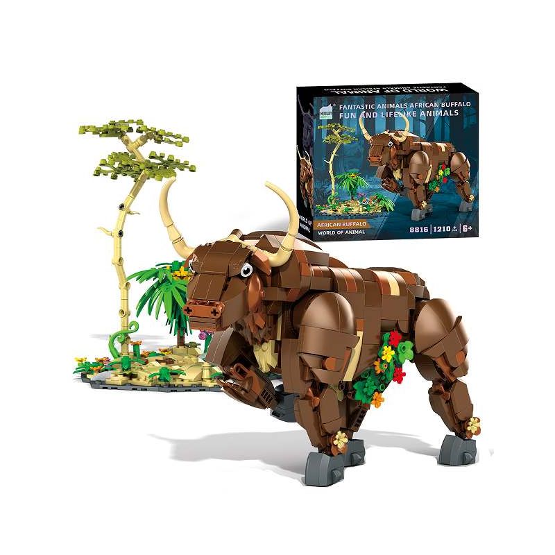 Mentojoy 8816 Fantastic Animal Buffalo Xếp hình lắp ráp ghép mô hình Động vật tuyệt vời Buffalo