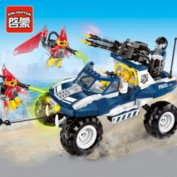 Enlighten 1915 Qman 1915 non  TẤN CÔNG TỘI PHẠM BAY BẰNG TÊN LỬA CÁ NHÂN bộ đồ chơi xếp lắp ráp ghép mô hình Police POLICE BATTLE FORCE Cảnh Sát 356 khối