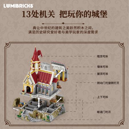 Lumibricks FunWhole L9105 Xếp hình lắp ráp ghép mô hình Thời Trung cổ: Kho bạc của nhà vua