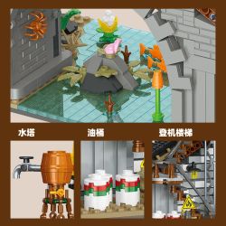 JIESTAR 59164 Rack Railway Xếp hình lắp ráp ghép mô hình giá đường sắt