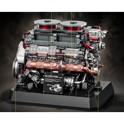 12GO 95008 Xếp hình lắp ráp ghép mô hình động cơ xe tăng hổ