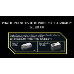 12GO 95008 Xếp hình lắp ráp ghép mô hình động cơ xe tăng hổ