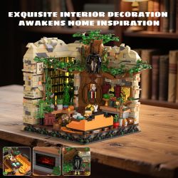 Xbert 66138 Xếp hình lắp ráp ghép mô hình Phòng sinh hoạt chung của Nhà Hufflepuff