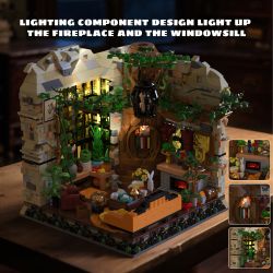 Xbert 66138 Xếp hình lắp ráp ghép mô hình Phòng sinh hoạt chung của Nhà Hufflepuff