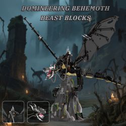 Xbert 66150 Xếp hình lắp ráp ghép mô hình Vua phù thủy rồng đen và thú cưỡi của ông ta