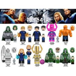 TV TV6215 TV TV1123 TV TV1124 TV TV1125 TV TV1126 TV TV1127 TV TV1128 TV TV1129 TV TV1130 TV TV1131 TV TV1132 The Fantastic Four Xếp hình lắp ráp ghép mô hình Fantastic Four Minifigures 10 loại