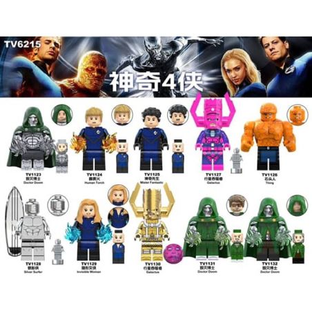 TV TV6215 TV TV1123 TV TV1124 TV TV1125 TV TV1126 TV TV1127 TV TV1128 TV TV1129 TV TV1130 TV TV1131 TV TV1132 The Fantastic Four Xếp hình lắp ráp ghép mô hình Fantastic Four Minifigures 10 loại