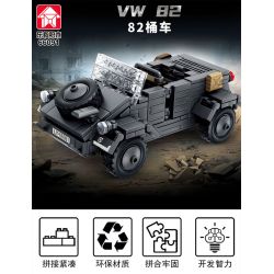 Le Yi 66091 VW82 Xếp hình lắp ráp ghép mô hình xe tải 82 thùng