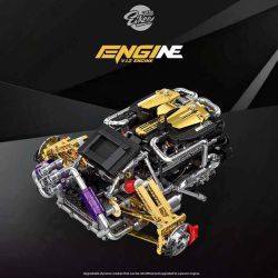 EIKEE Y15004 EIKEE Y15005 V12 ENGINE Xếp hình lắp ráp ghép mô hình Động cơ V12