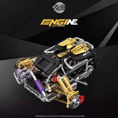 EIKEE Y15004 EIKEE Y15005 V12 ENGINE Xếp hình lắp ráp ghép mô hình Động cơ V12