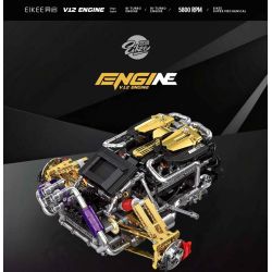 EIKEE Y15004 EIKEE Y15005 V12 ENGINE Xếp hình lắp ráp ghép mô hình Động cơ V12
