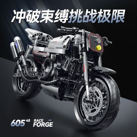 double height 60545 Xếp hình lắp ráp ghép mô hình xe máy HALEI-XR1200