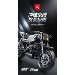 double height 60545 Xếp hình lắp ráp ghép mô hình xe máy HALEI-XR1200