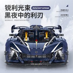 GULY 10641 Xếp hình lắp ráp ghép mô hình Siêu xe Apollo Starry Sky Blue Custom Edition 1:8