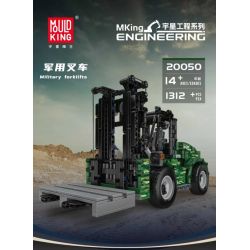 MouldKing 20050 Military Forklifts Xếp hình lắp ráp ghép mô hình xe nâng quân sự