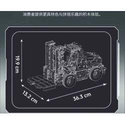 MouldKing 20050 Military Forklifts Xếp hình lắp ráp ghép mô hình xe nâng quân sự