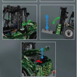 MouldKing 20050 Military Forklifts Xếp hình lắp ráp ghép mô hình xe nâng quân sự