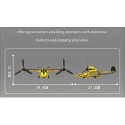 MouldKing 24051 Tiltrotor Aircraft Xếp hình lắp ráp ghép mô hình máy quay nghiêng