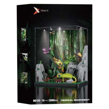 Xbert 66130 Xếp hình lắp ráp ghép mô hình Bể chứa rừng nhiệt đới vi cảnh rừng mưa nhiệt đới