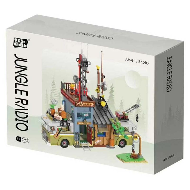 Weile Chuangxiang 2243 Jungle Radio Xếp hình lắp ráp ghép mô hình đài phát thanh rừng