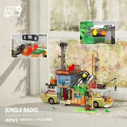 Weile Chuangxiang 2243 Jungle Radio Xếp hình lắp ráp ghép mô hình đài phát thanh rừng