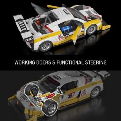 Mattel Brick Shop JFT18 Hot Wheels ‘15 Audi R8 Lms Xếp hình lắp ráp ghép mô hình Elite Hot Wheels Audi R8 LMS (15 mẫu) 1:16