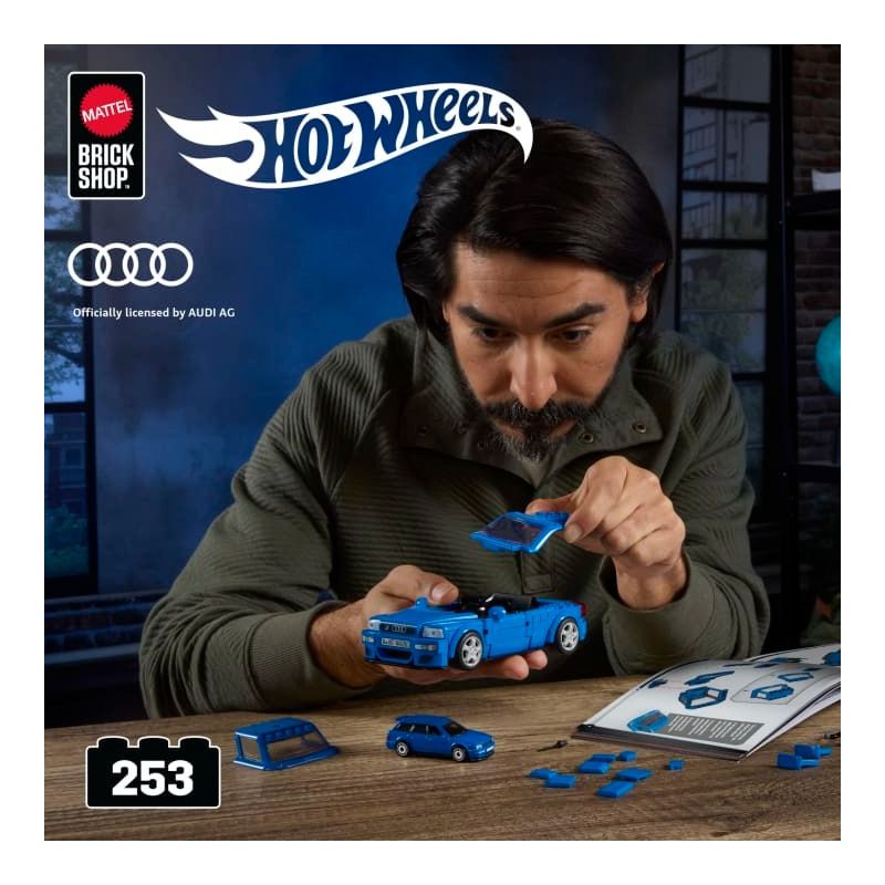 Mattel Brick Shop JGR28 Audi Avant RS2 Xếp hình lắp ráp ghép mô hình Speed ​​Class Hot Wheels Audi RS2 Avant 1:32