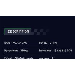 MouldKing 27105 4 Litre Super Luxury Car Xếp hình lắp ráp ghép mô hình Xe cổ điển siêu sang 4 lít