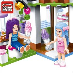 Enlighten 2004 Qman 2004 non  CUỘC DÃ NGOẠI BẰNG XE BUÝT bộ đồ chơi xếp lắp ráp ghép mô hình  CHERRY OUTING TRIP BUS Các Bạn Gái 319 khối