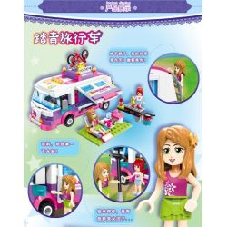 Enlighten 2004 Qman 2004 non  CUỘC DÃ NGOẠI BẰNG XE BUÝT bộ đồ chơi xếp lắp ráp ghép mô hình  CHERRY OUTING TRIP BUS Các Bạn Gái 319 khối