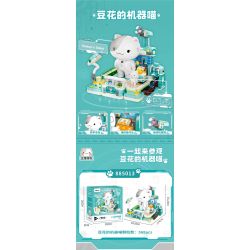 inbrixx 885013 Xếp hình lắp ráp ghép mô hình Một nhóm mèo robot: mèo robot của Douhua