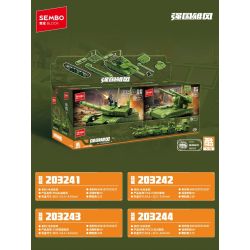 SEMBO 203241 SEMBO 203242 SEMBO 203243 SEMBO 203244 Xếp hình lắp ráp ghép mô hình Một đất nước hùng mạnh với 4 loại xe tăng chiến đấu chủ lực 99A, pháo phòng không tự hành PGZ-07, xe tăng hạng nhẹ Type 15 và bệ phóng tên lửa PHZ11
