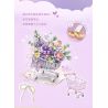 LOZ 4125 Xếp hình lắp ráp ghép mô hình Xe đẩy hoa quà tặng màu tím huyền ảo