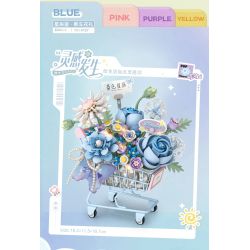 LOZ 4127 Xếp hình lắp ráp ghép mô hình Giỏ Hoa Quà Tặng Sao Xanh