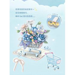 LOZ 4127 Xếp hình lắp ráp ghép mô hình Giỏ Hoa Quà Tặng Sao Xanh
