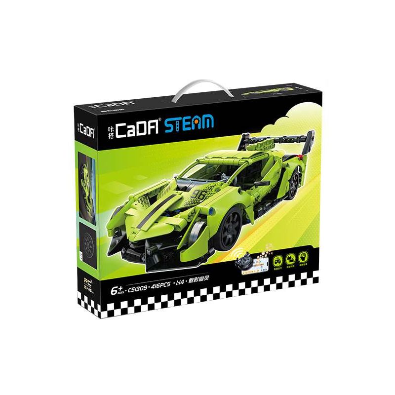 CaDA DoubleE C51309 Xếp hình lắp ráp ghép mô hình Xe thể thao điều khiển từ xa Phantom Dual Mode 1:14