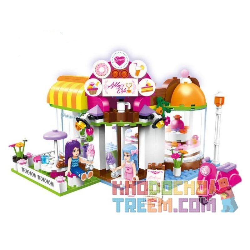 Enlighten 2003 Qman 2003 non  QUÁN CAFE CỦA ABBY bộ đồ chơi xếp lắp ráp ghép mô hình  CHERRY ABBY'S CAFE Các Bạn Gái 277 khối