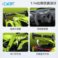 CaDA DoubleE C51309 Xếp hình lắp ráp ghép mô hình Xe thể thao điều khiển từ xa Phantom Dual Mode 1:14