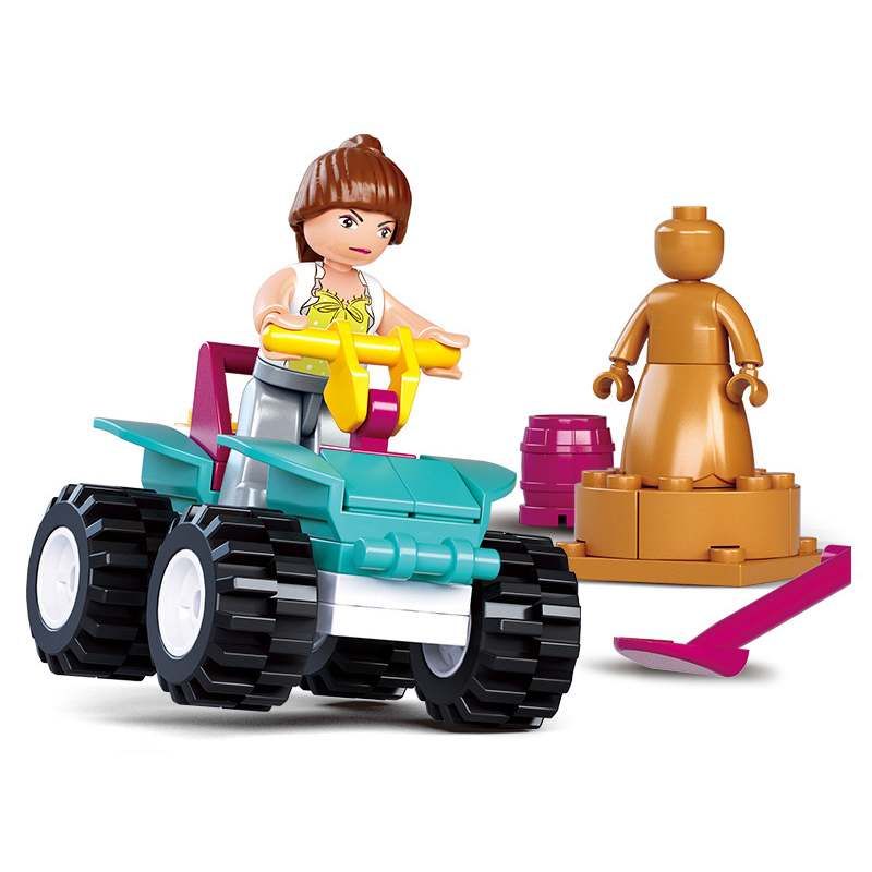 Sluban M38-B0599 Xếp hình lắp ráp ghép mô hình Giấc Mơ Hồng Vịnh Cá Heo: ATV ATV