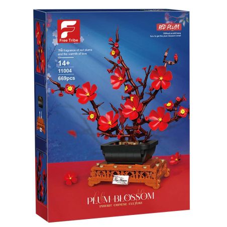 Free Tribe 11004 Plum Blossom Xếp hình lắp ráp ghép mô hình quả mận
