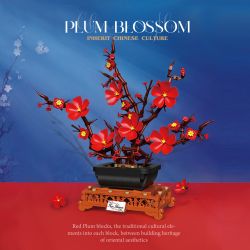 Free Tribe 11004 Plum Blossom Xếp hình lắp ráp ghép mô hình quả mận