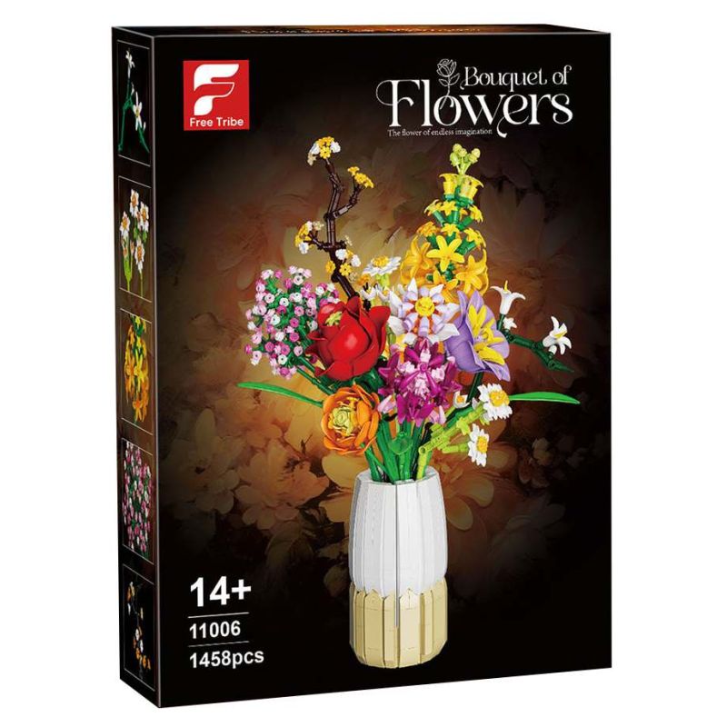 Free Tribe 11006 Bouquet of Flowers Xếp hình lắp ráp ghép mô hình hoàng hôn mùa hè