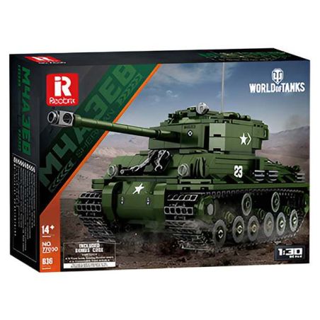 Reobrix 77030 Xếp hình lắp ráp ghép mô hình Thế giới xe tăng: Xe tăng M4A3E8 Sherman 1:30