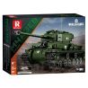 Reobrix 77030 Xếp hình lắp ráp ghép mô hình Thế giới xe tăng: Xe tăng M4A3E8 Sherman 1:30