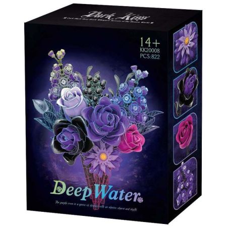 No license KK20008 Deep Water Xếp hình lắp ráp ghép mô hình Lời thì thầm hoa hồng tím