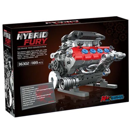 Free Tribe 36302 Ferrari SF90 Engine Xếp hình lắp ráp ghép mô hình Động cơ Ferrari SF90