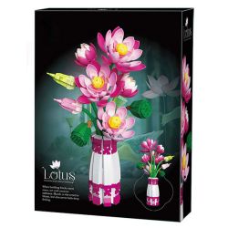Free Tribe 11007 Lotus Xếp hình lắp ráp ghép mô hình hoa sen