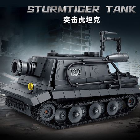 Le Yi 66095 SturmTiger Tiger Xếp hình lắp ráp ghép mô hình xe tăng hổ tấn công