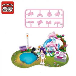 Enlighten 2002 Qman 2002 non  ĐÀI PHUN NƯỚC CÁ HEO bộ đồ chơi xếp lắp ráp ghép mô hình  CHERRY DOLPHN TREVI FOUNTAIN Các Bạn Gái 109 khối