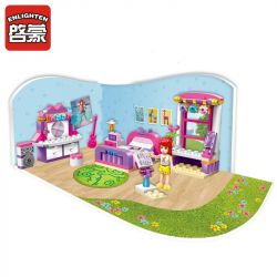 Enlighten 2001 Qman 2001 non  PHÒNG NGỦ CỦA CHERRY bộ đồ chơi xếp lắp ráp ghép mô hình  CHERRY CHERRY'S BEDROOM Các Bạn Gái 124 khối